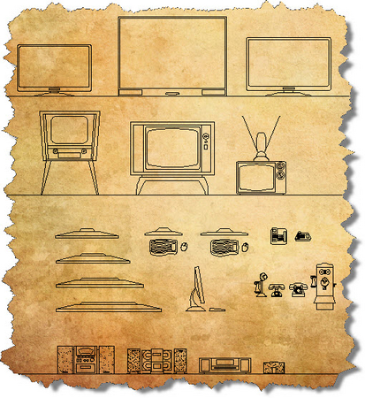 CAD Blocks Home Electronics